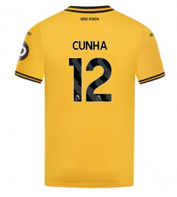 Wolves Matheus Cunha #12 Primera Equipación 2024-25 Manga Corta